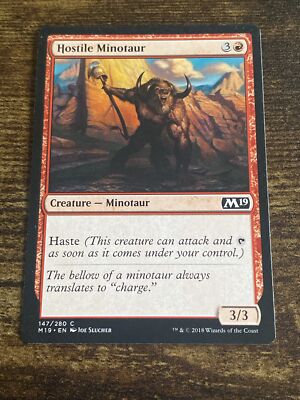 Hostile Minotaur (147) Core Set 2019 M19 MTG Magic The Gathering L10589*