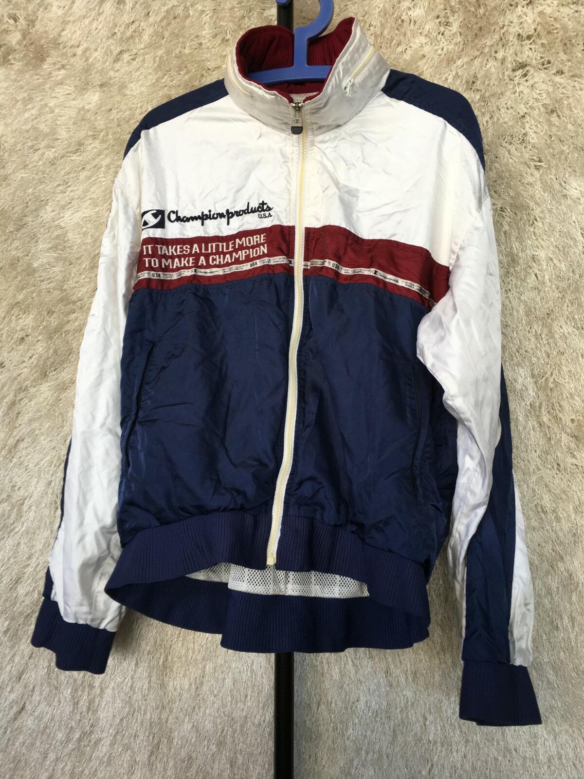 2トーン 80s Champion トラックジャケット JASPO ハーフジップ 2トーン 80s Champion トラックジャケット JASPO ハーフジップ