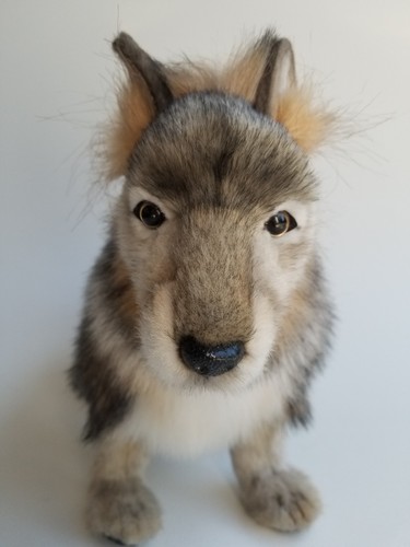 Hansa Plush Dog Husky Shepard Wolf Mix Stuffed Animal 13