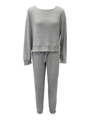 

JENNI Intimates Серые брюки для сна с манжетами и карманами, Серый