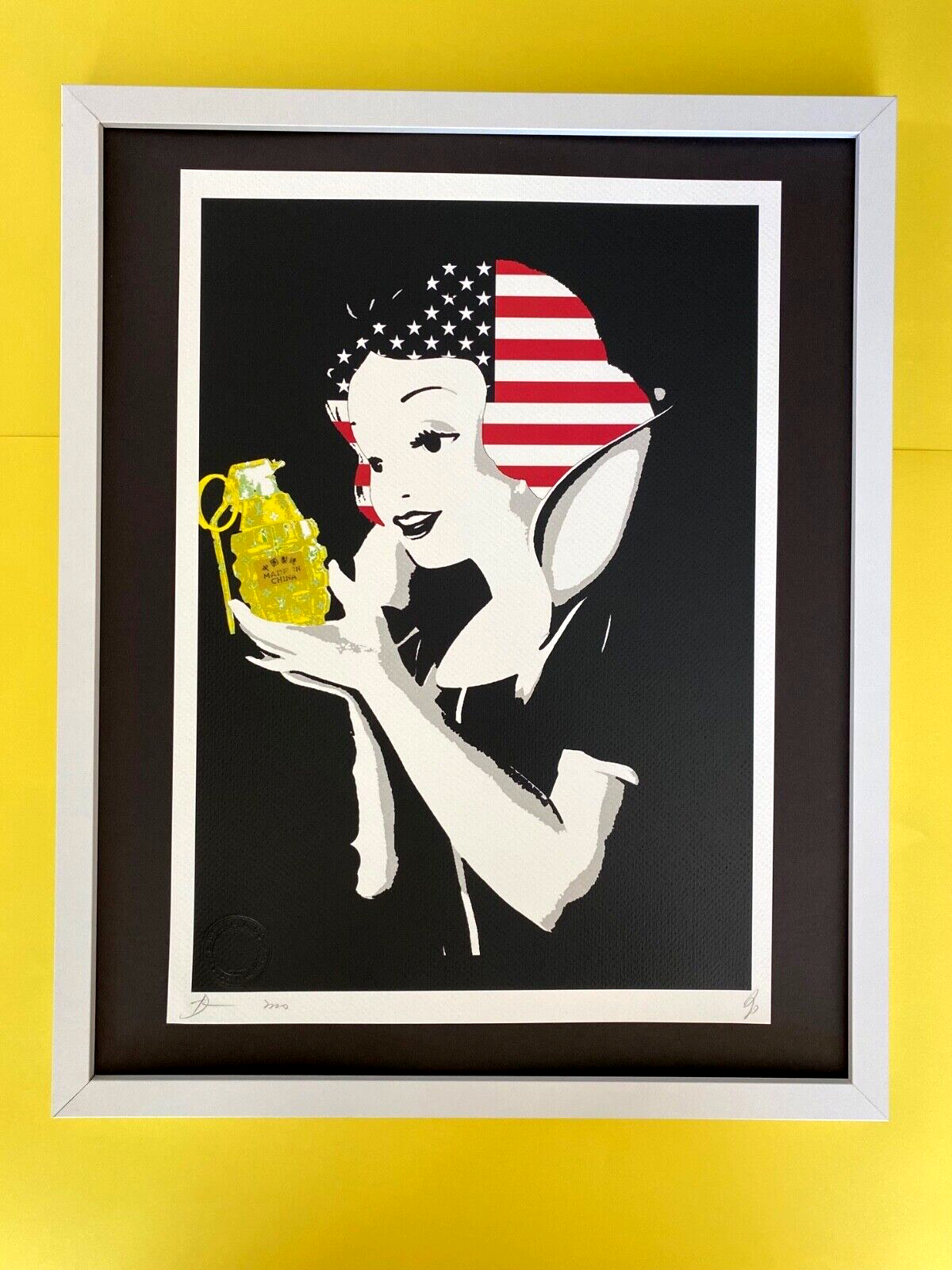 Death NYC Large Framed 16x20in Pop Art Original COA Theme