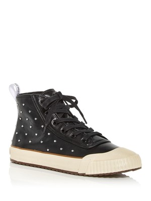 Женские черные кроссовки SCHUTZ из кожи на шнуровке с заклепками Belindah Cap Toe 6 B