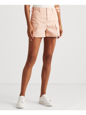 

LAUREN RALPH LAUREN Женские розовые шорты-карго на молнии и пуговицах, Розовый, 200861894001