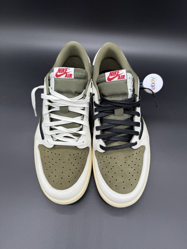 NIKE NIKE TRAVIS SCOTT AIR JORDAN 1 LOW OG SP EU 46 US 12 MEDIUM OLIVE REVERSE MOCHA