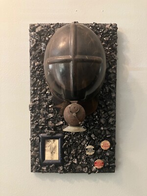 HUDSON COAL CO. MINERS HARD HAT DISPLAY WILKES-BARRE, PA MINE MSA COMFO CAP