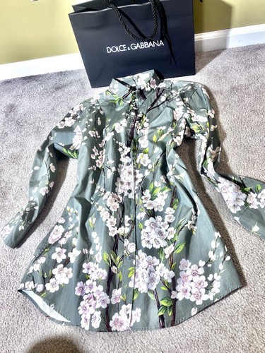 DOLCE GABBANA Flowers Printed Runway Limited Edition Shirt