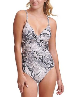 Женский розовый цельный купальник CALVIN KLEIN с полным покрытием 8