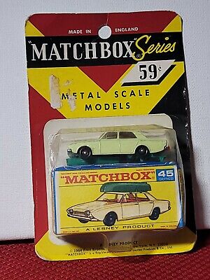 Vintage Matchbox Lesney # 45 Ford Corsair and Boat NEW With Original Box RARE