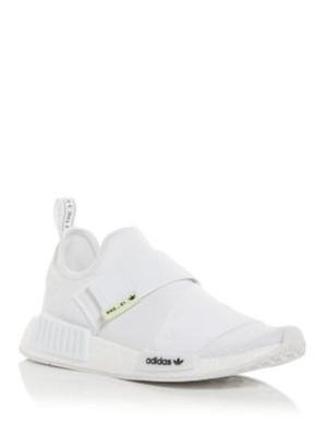 Женские белые кроссовки на танкетке ADIDAS Nmd R1 с откидывающимся носком на танкетке 8.5