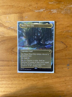x1 Three Tree City (0338) - Borderless R MTG Bloomburrow M/NM, English