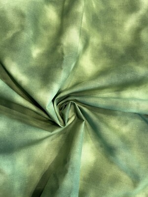 Green Muted Tonal Fabric, 100% Cotton, 2 Yards X 44  Wide