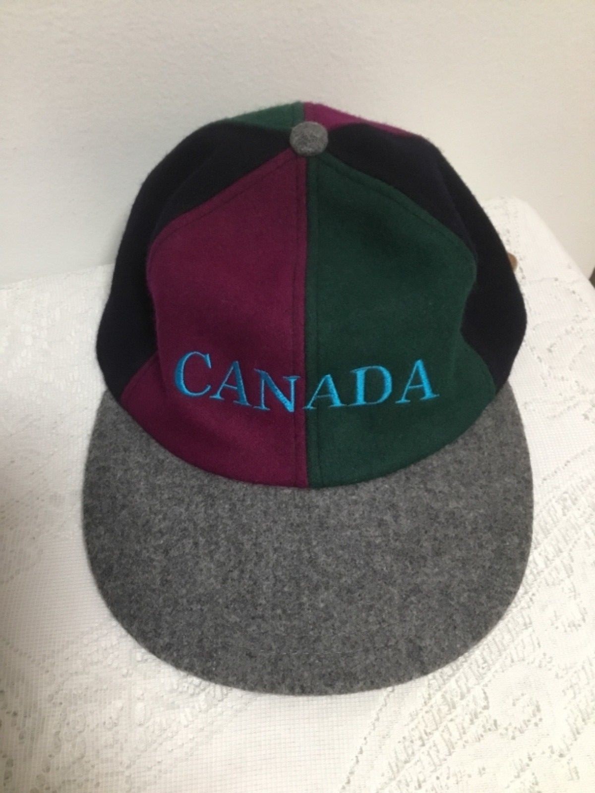gray wool baseball cap