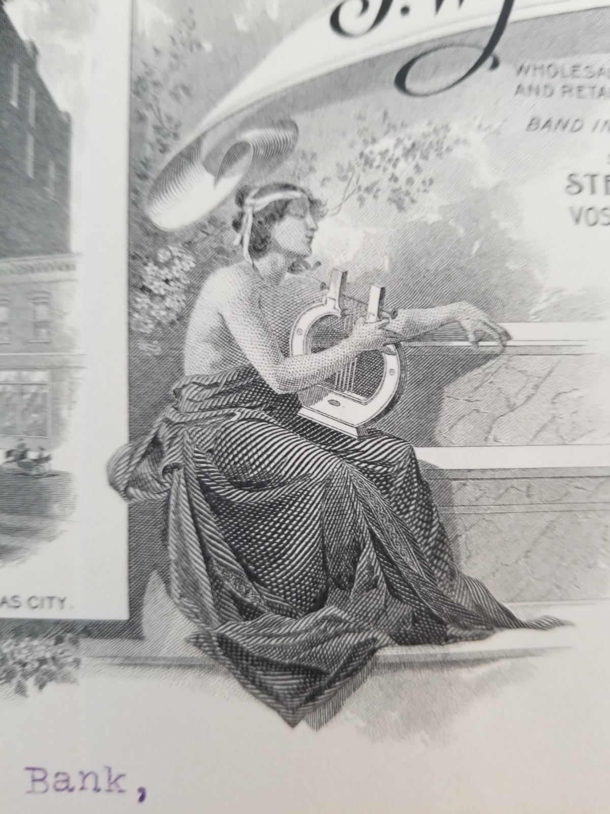 Vintage 1905 Advertising Billhead J. W. Jenkins' Sons Music Co. Kansas City