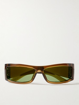 Pre-owned Gucci Gg1492s-003 Brown Sunglasses