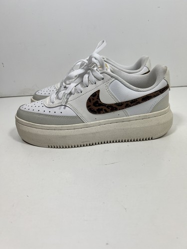 Women's NIKE Court Vision Alta White Cheetah Leather DO-2791