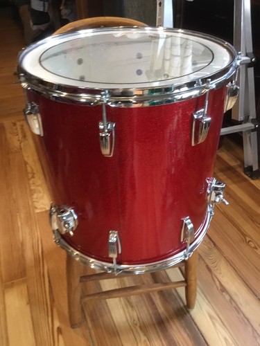 1965 Ludwig 16” Red Sparkle Floor Tom