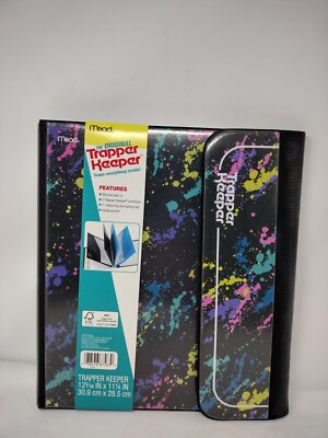 Trapper Keeper School Binder Retro Paint Splatter 90s Vintage Style Portfolio