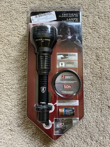 NEW Browning 8.5” Black Label 9V Waterproof Tactical 3 Mode 725LM LED Flashlight