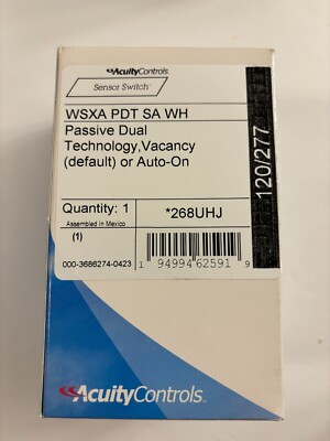 BRAND NEW ACUITY CONTROLS  WSXA PDT SA WH  WHITE OCCUPANCY SENSOR