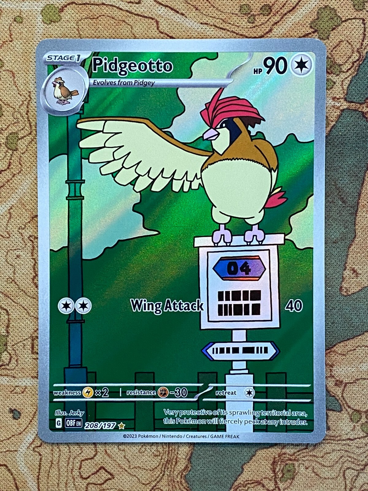 Pokemon Card TCG - Pidgeotto 208/197 Illustration Rare