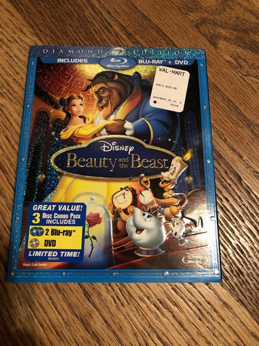 BEAUTY AND THE BEAST -Blu-ray DVD 3-Disc Set, Diamond