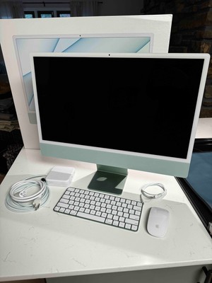 2021 iMac Apple 24'' M1, 16GB RAM, 1TB SSD, 8C GPU &CPU, Green Z12V000K1 w/cover
