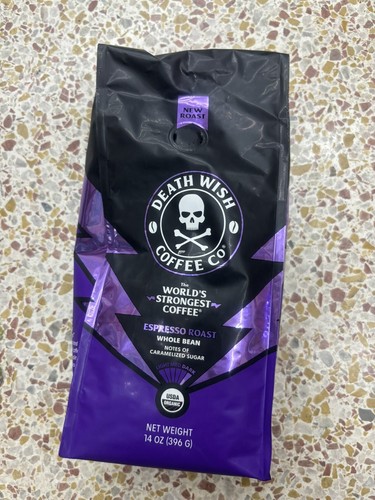 Death Wish Coffee Co. Organic and Fair Trade Espresso Roast Ground Exp 07/23