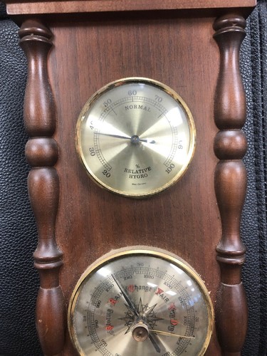 Vintage Thermometer Barometer Humidity Weather Station West Germany Eagle