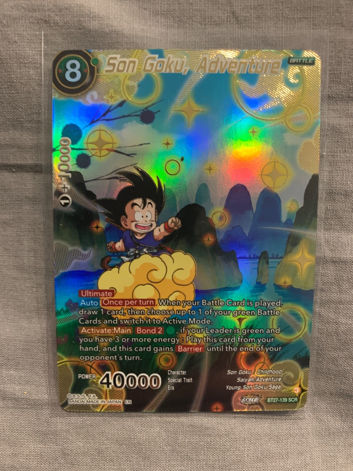 Son Goku, Adventure - History of Z BT27-139 SCR SECRET RARE