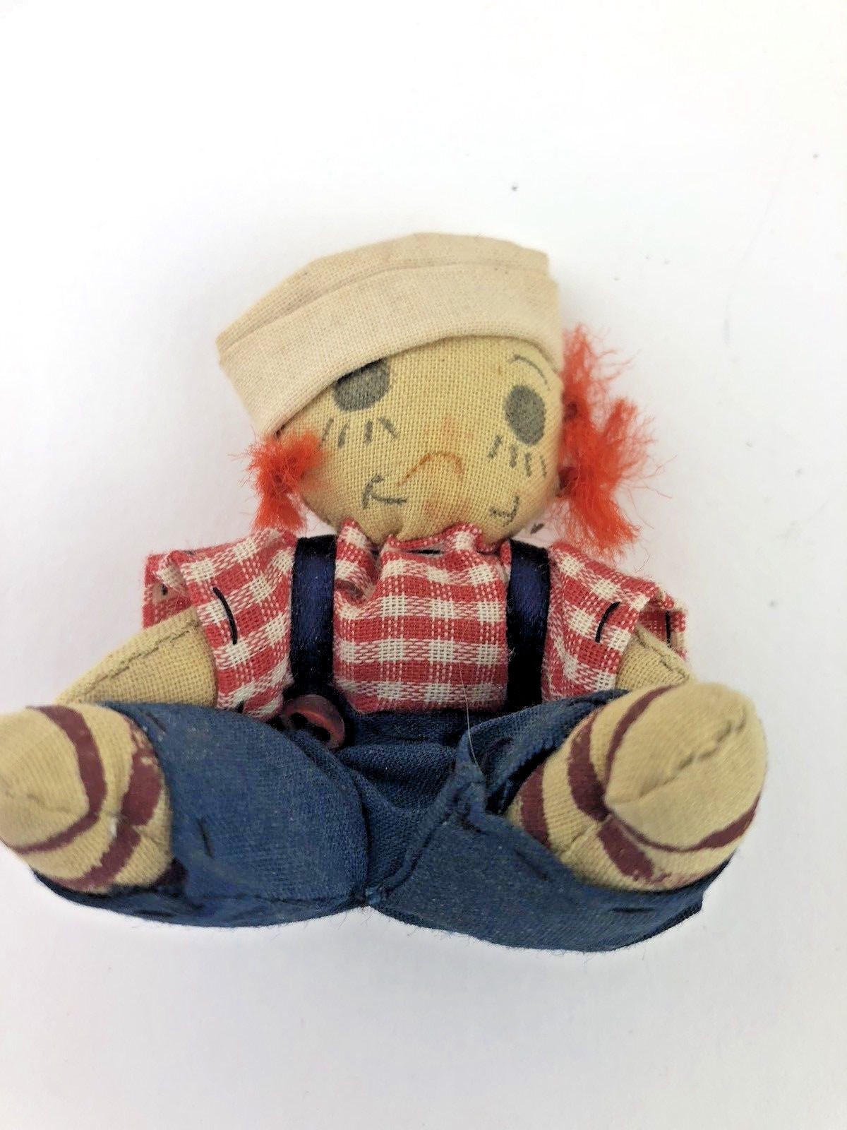 Lot Vintage Raggedy Andy Rubber Toy ,Wood Andy & Anne and a Minature Andy