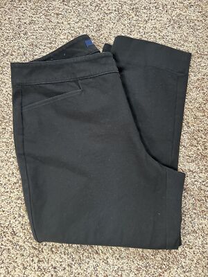 Chaps Black Denim Capris Cropped Jeans Medium Rise Women s Size 12 Light Stretch