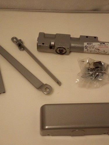 LCN CLOSERS 4031 RW/PA TBWMS screws DOOR CLOSER Aluminum Finish NEW in box heavy