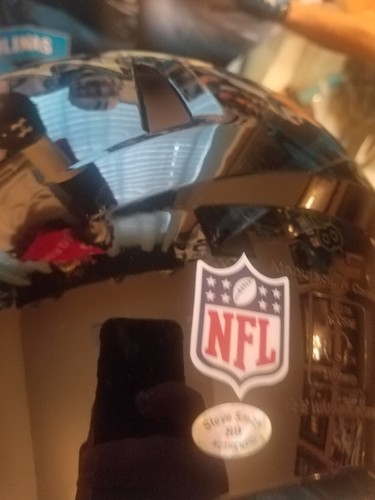 STEVE SMITH SR SIGNED FULL SIZED AUTHENTIC BAlTIMORE RAVENS HELMET - ss89 holo