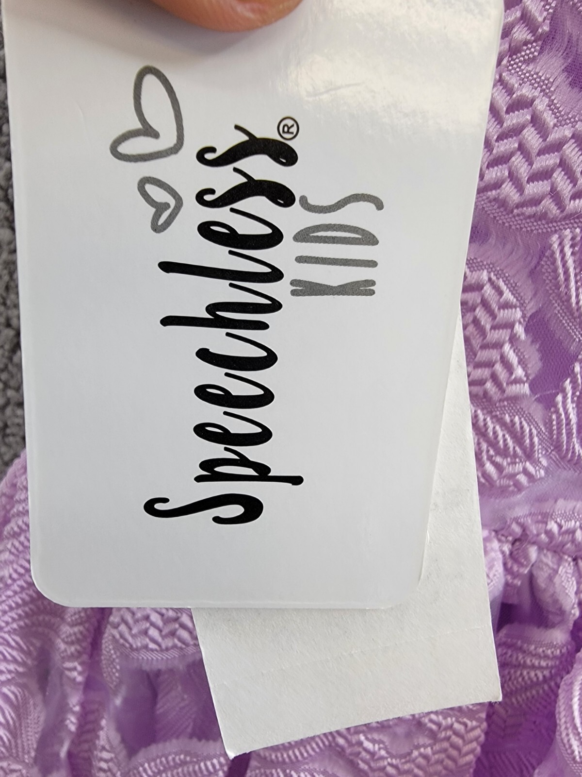 Speechless Sleeveless Floral Jacquard Dress Big Girls' 12 Lilac Button Zip Back - Picture 17 of 18