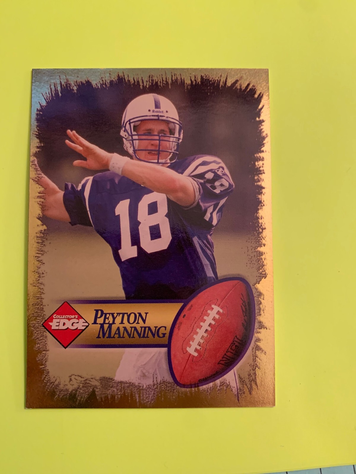 1998 COLLECTOR'S EDGE PEYTON MANNING GOLD ROOKIE | eBay