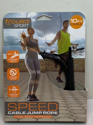 Aduro Sport Speed Cable Jump Rope 10 Ft Total Body Workout /adjustable, non kink
