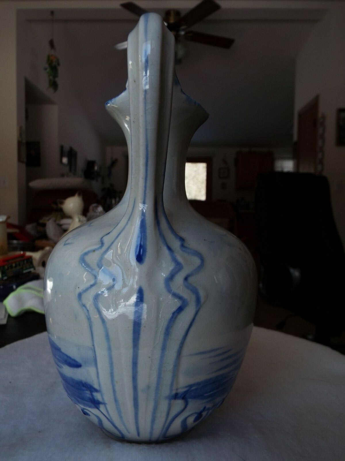 Vintage 1930-1940 Signed Labbé Francois Liquor Decanter Hand Painted  France