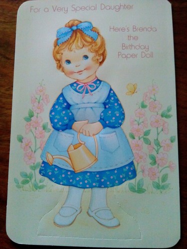 Lot of 4 Vintage NEW Unpunched Paper Doll For a Special Daughter Birthday Cards
