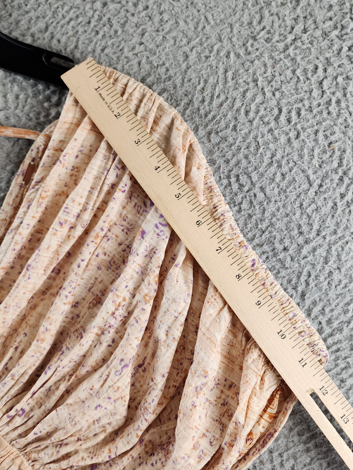 Free People Next Vacation Top Women's XS Ivory Combo Floral V-Neck Tie Closure - Picture 11 of 20