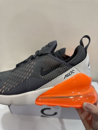NIKE NIKE AIR MAX 270 THUNDER GREY ORANGE MENS SIZE US 9.5 CASUAL SHOES RUNNERS NEW✅