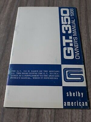 ORIGINAL 1966 Shelby American GT350 Mustang Owners Manual RARE FIRST PRINTING !!