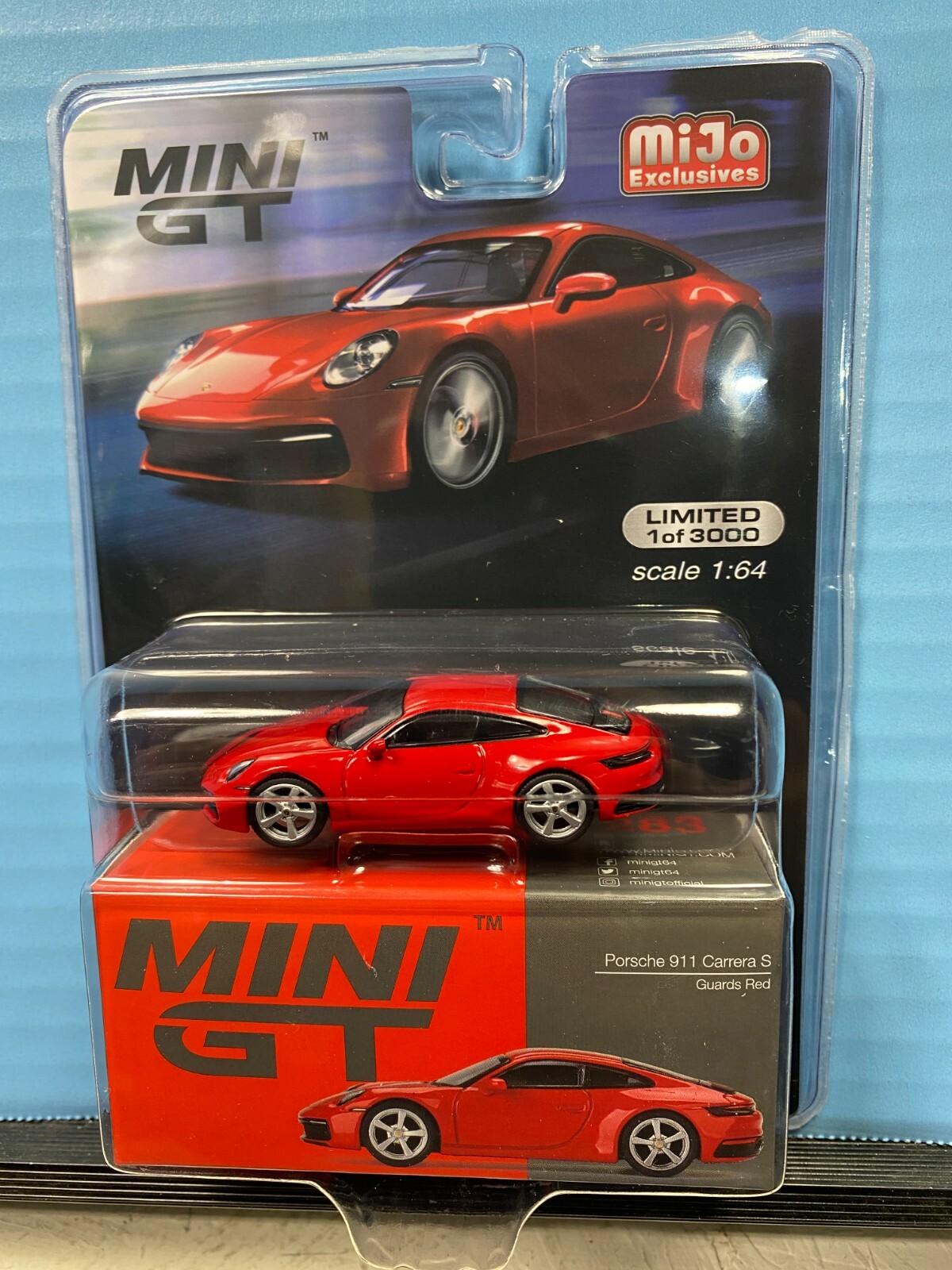 1/64 MINI GT MIJO EXCLUSIVES PORSCHE 911 CARRERA S GUARDS