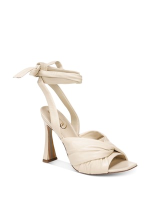 

Женские бежевые кожаные босоножки на каблуке SAM EDELMAN с ремешками Lenora и квадратным носком, размер 7,5 м, Бежевый, H5776L1