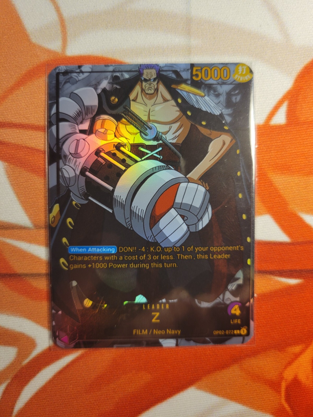 One Piece TCG Custom Leader - Z (OP02-072) | eBay