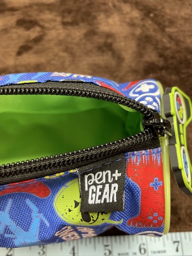 Pen+Gear Gaming Soft Vinyl Pencil Pouch Bag, Storage Case W/ Pull New No Tag