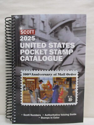 2025 Scott United States Pocket Stamp Catalogue Softcover Book Price Guide Amos