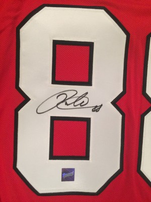 PATRICK KANE SIGNED CHICAGO BLACKHAWKS REEBOK PREMIER JERSEY COA /  FRAMEWORTH