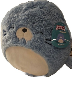 Squishmallows HARVEY The WALRUS 12'' Fuzzamallows Plush Fuzzy Blue Walrus NEW