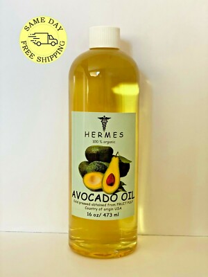 AVOCADO OIL by HERMES ORGANIC COLD PRESSED 16 oz