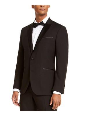 

KENNETH COLE Мужские черные прямые брюки узкого кроя 38R 31 ТАЛИЯ, Черный, 20874541